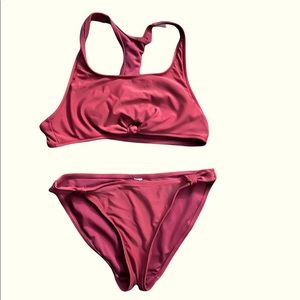 Maroon small kids swimsuit bikini
